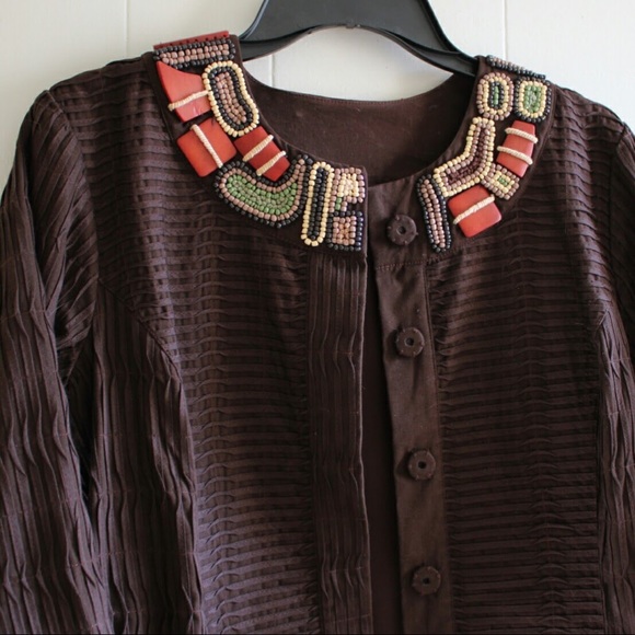 {Chico’s} Women’s Jacket w/3/4 Length Sleeves - Picture 8 of 9